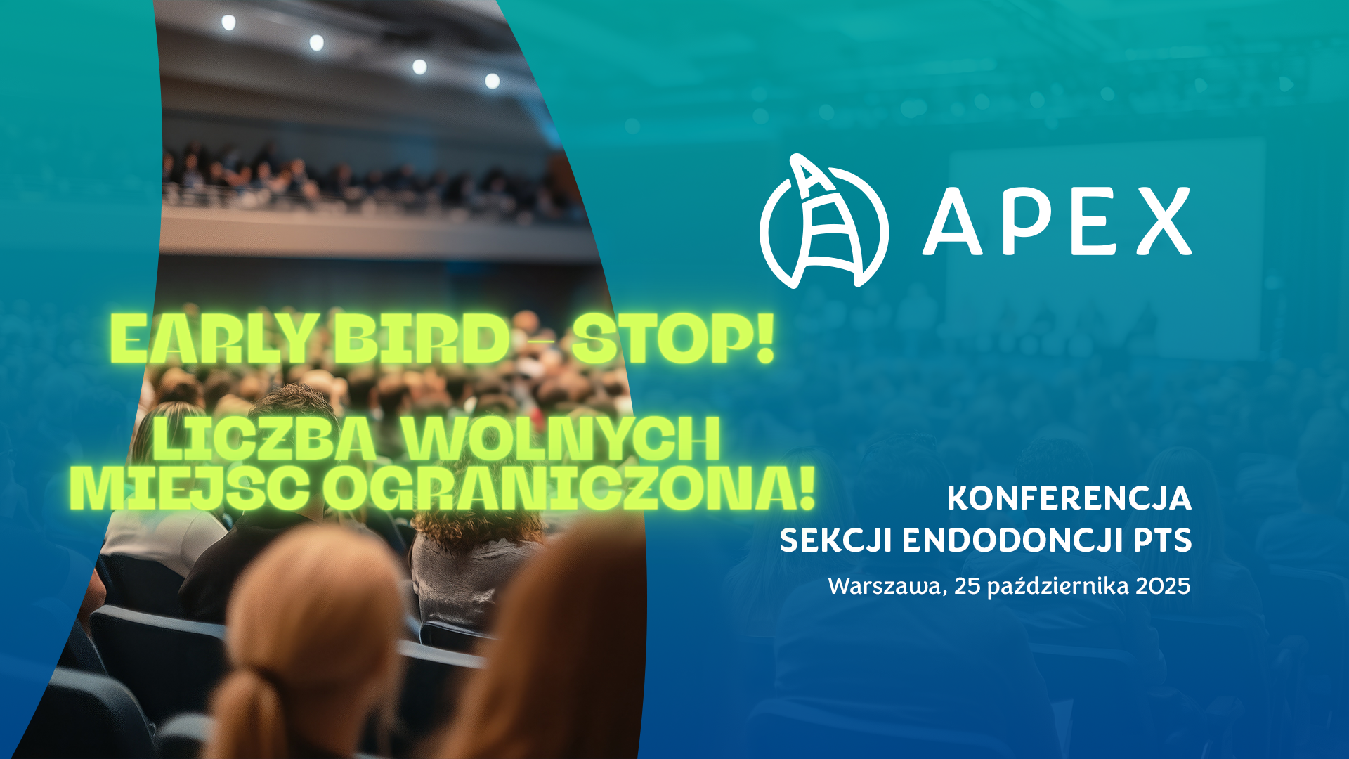 Ogromne zainteresownie Konferencją Apex 2025! Rejestracja Early Bird na APEX 2025 została zakończona suckesem!