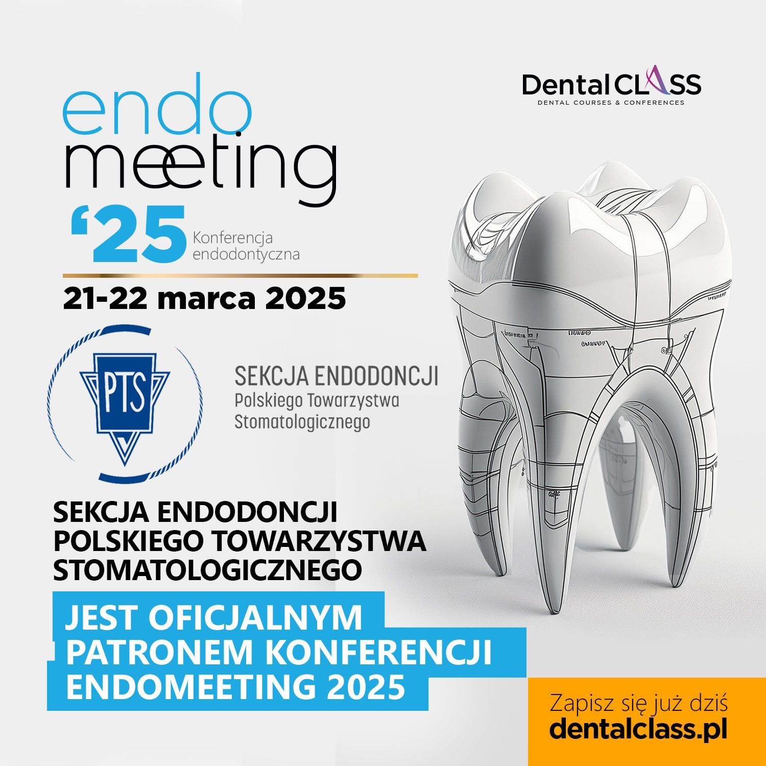 Sekcja Endodoncji Polskiego Towarzystwa Stomatologicznego obejmuje patronatem po raz kolejny konferencję ENDOMEETING